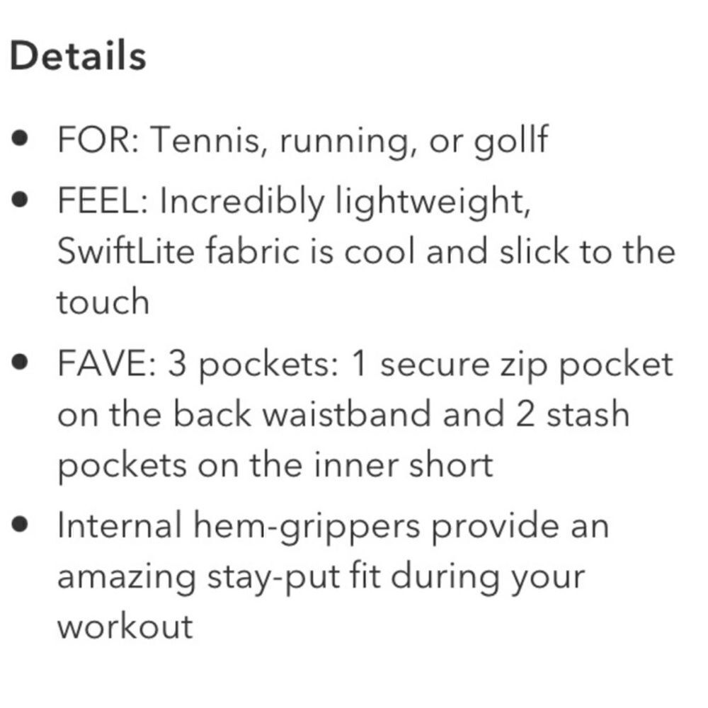Athleta Ace Tennis Skort 13.5” size 3X in Fiji Medieval Violet Print w 3 pockets - Picture 6 of 13